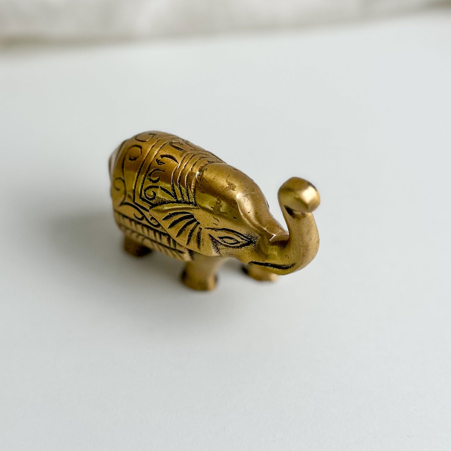 Small Brass Elephant Figurine