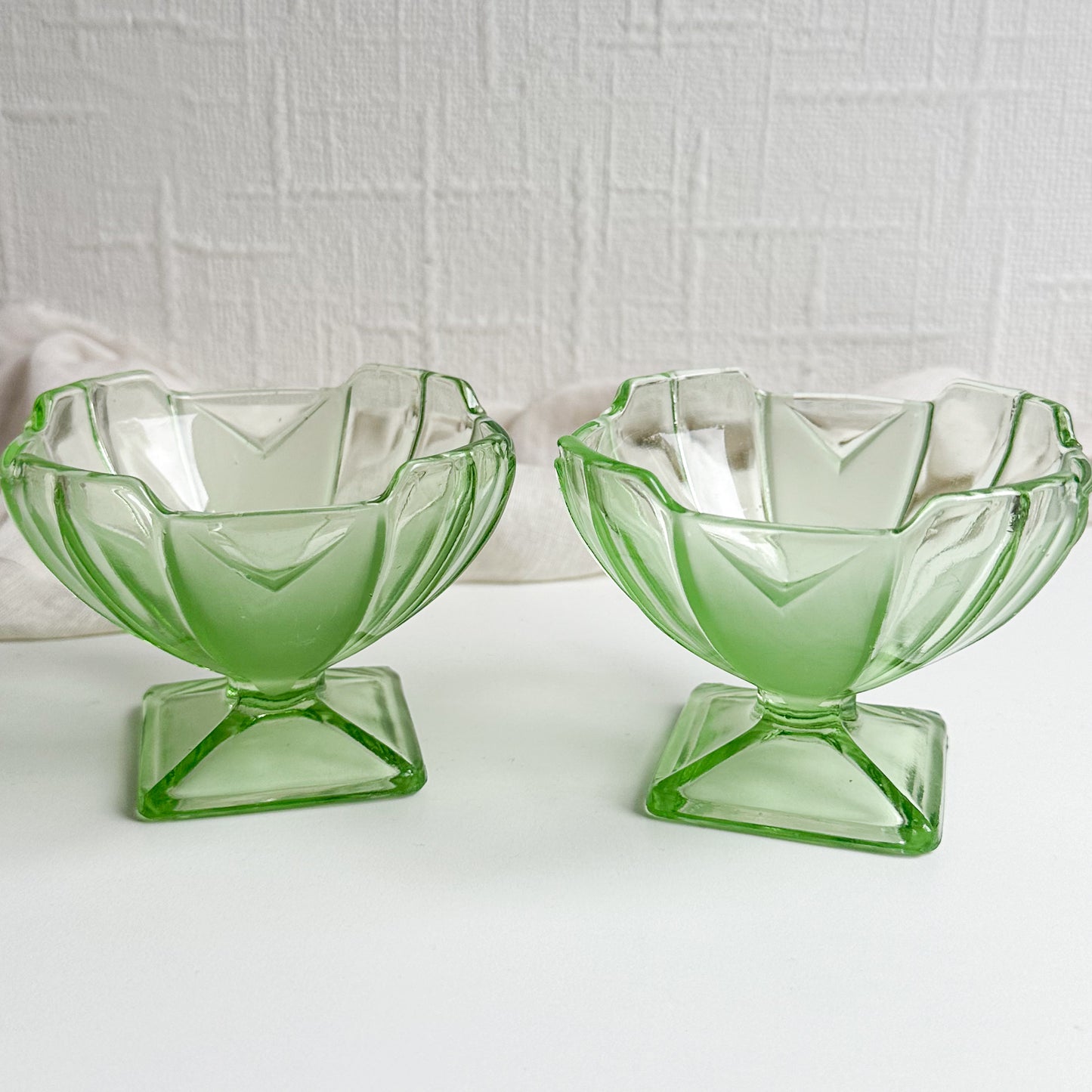 Pair of Glass Ice Cream Cups