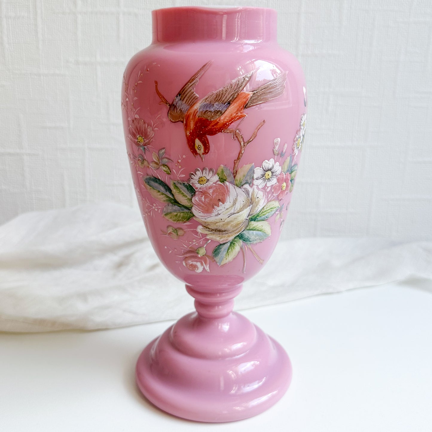Victorian Bristol Pink Opaline Vase
