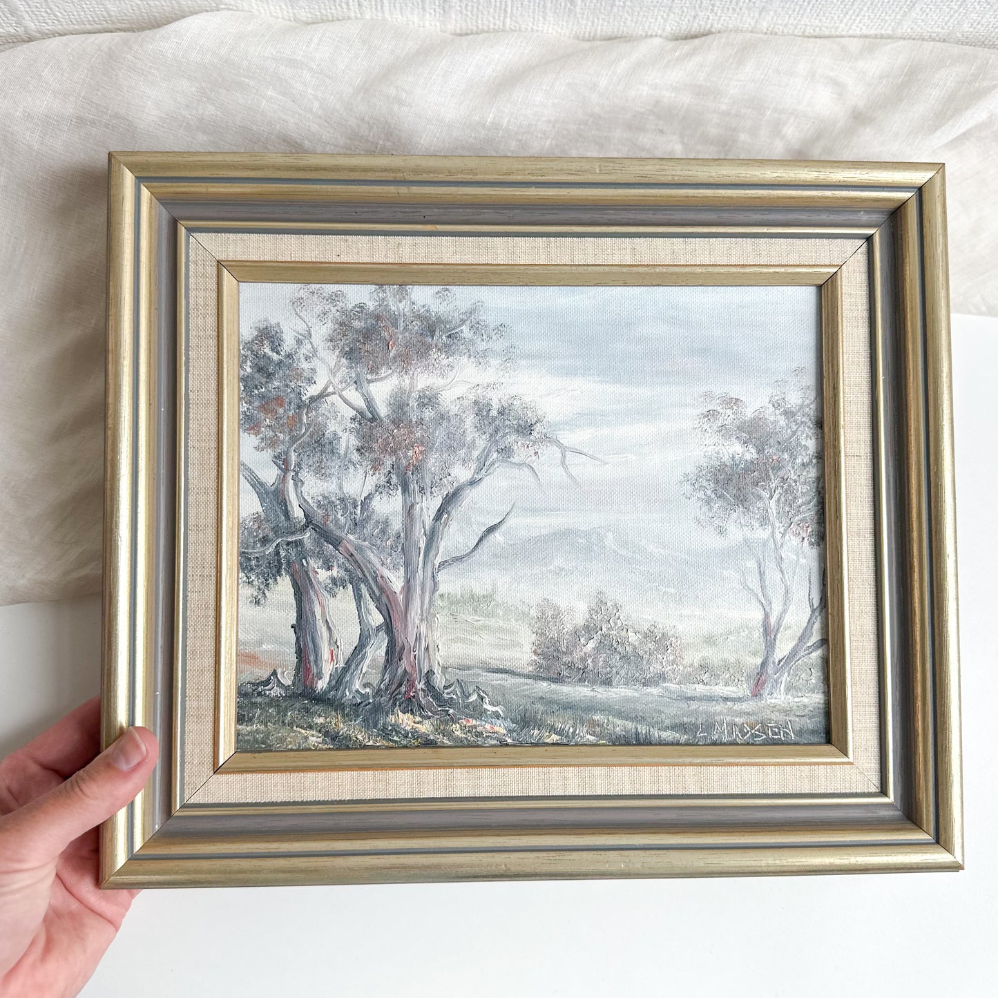 Foggy / Winter Scene Oil Painting
