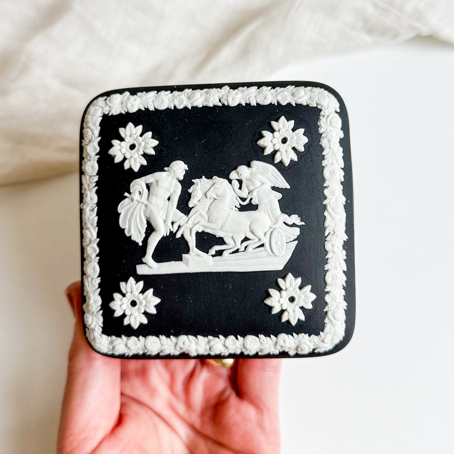 Black Jasperware Box by Wedgwood