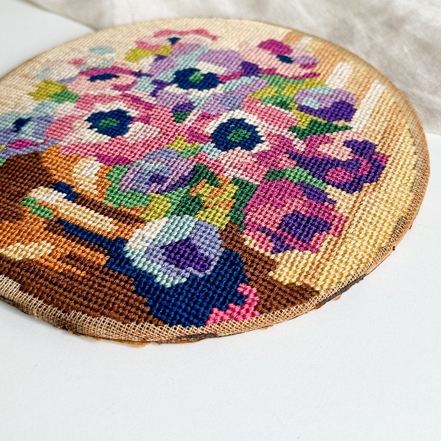 Unframed Floral Needlepoint