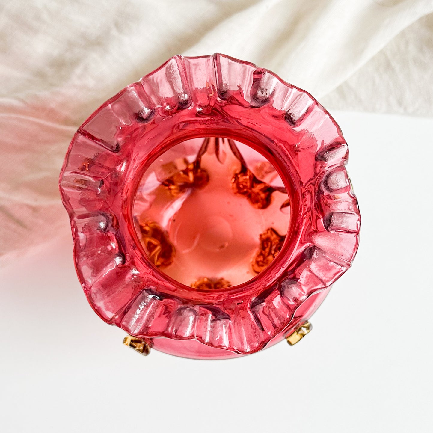 Victorian Cranberry Glass Vase