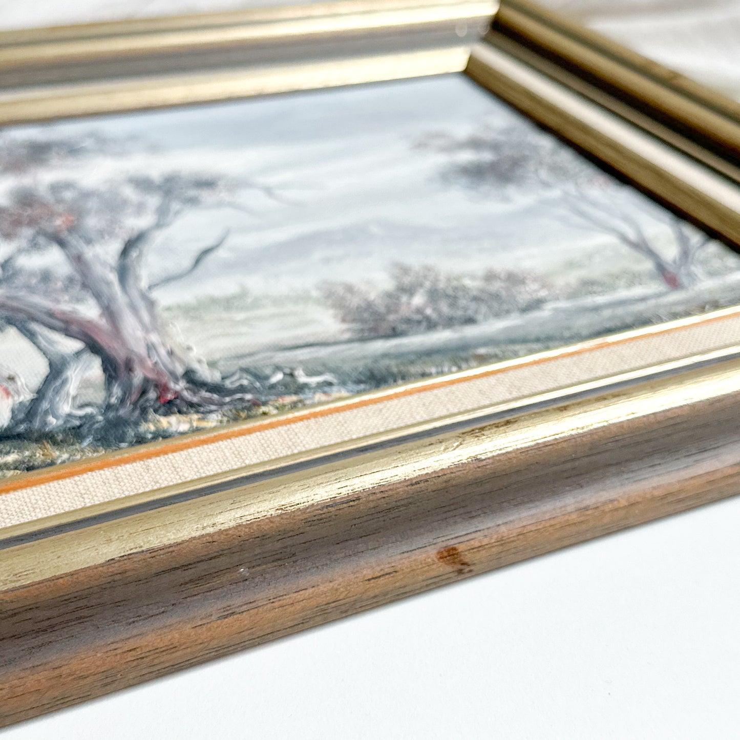 Foggy / Winter Scene Oil Painting