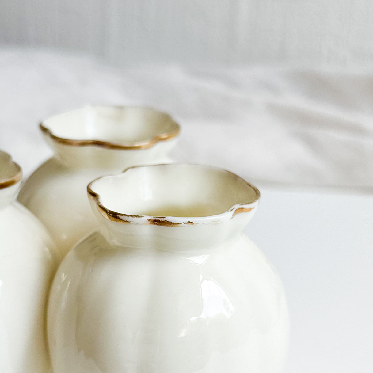 Antique Triple Posy Vase