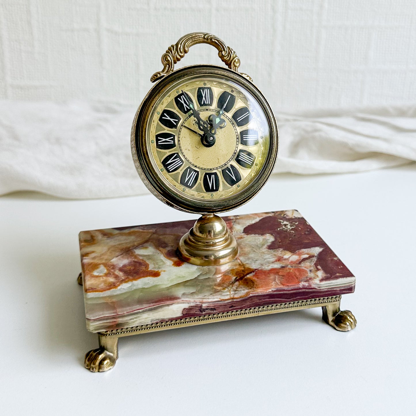 Onyx and Brass Clock