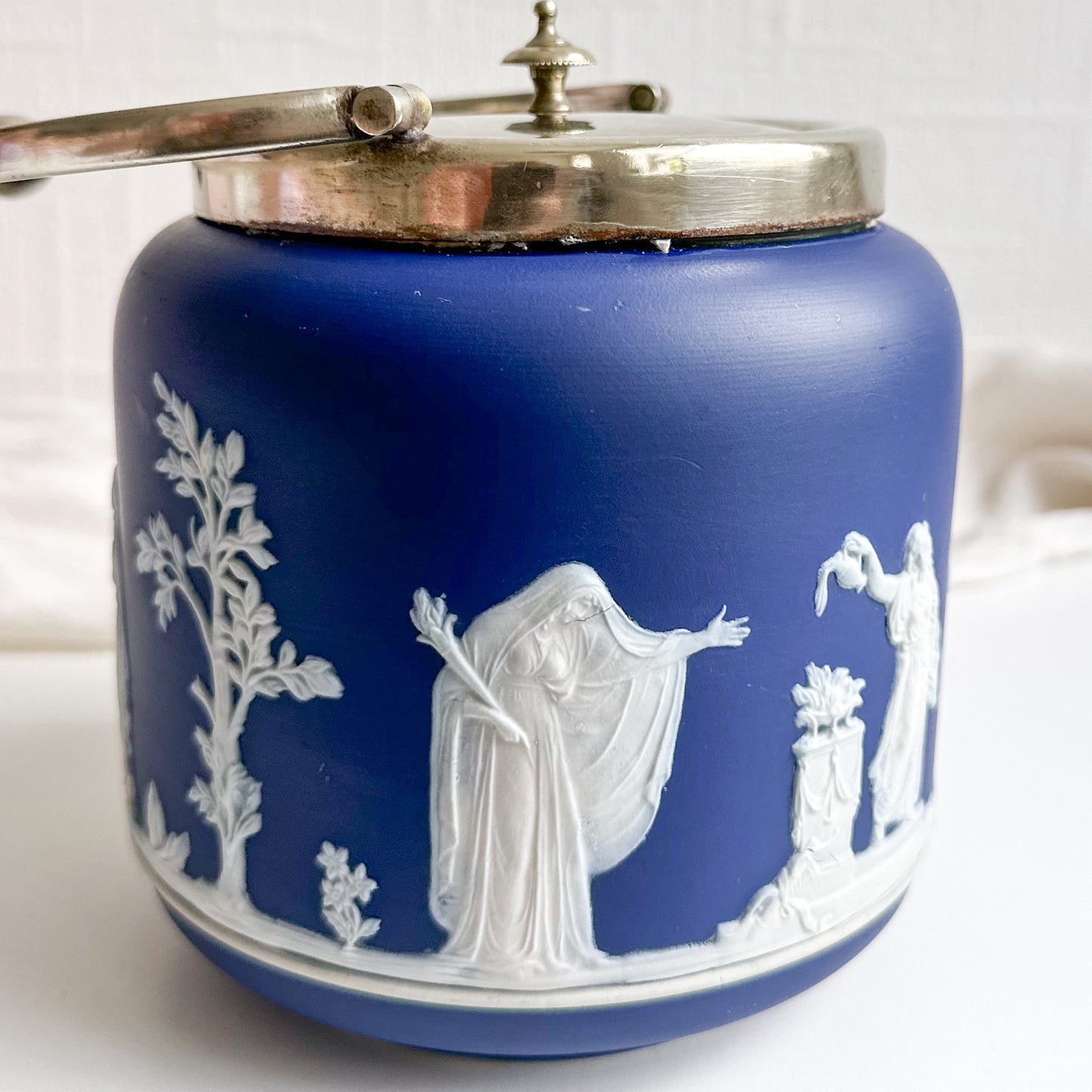Adam’s Jasperware Biscuit Barrel