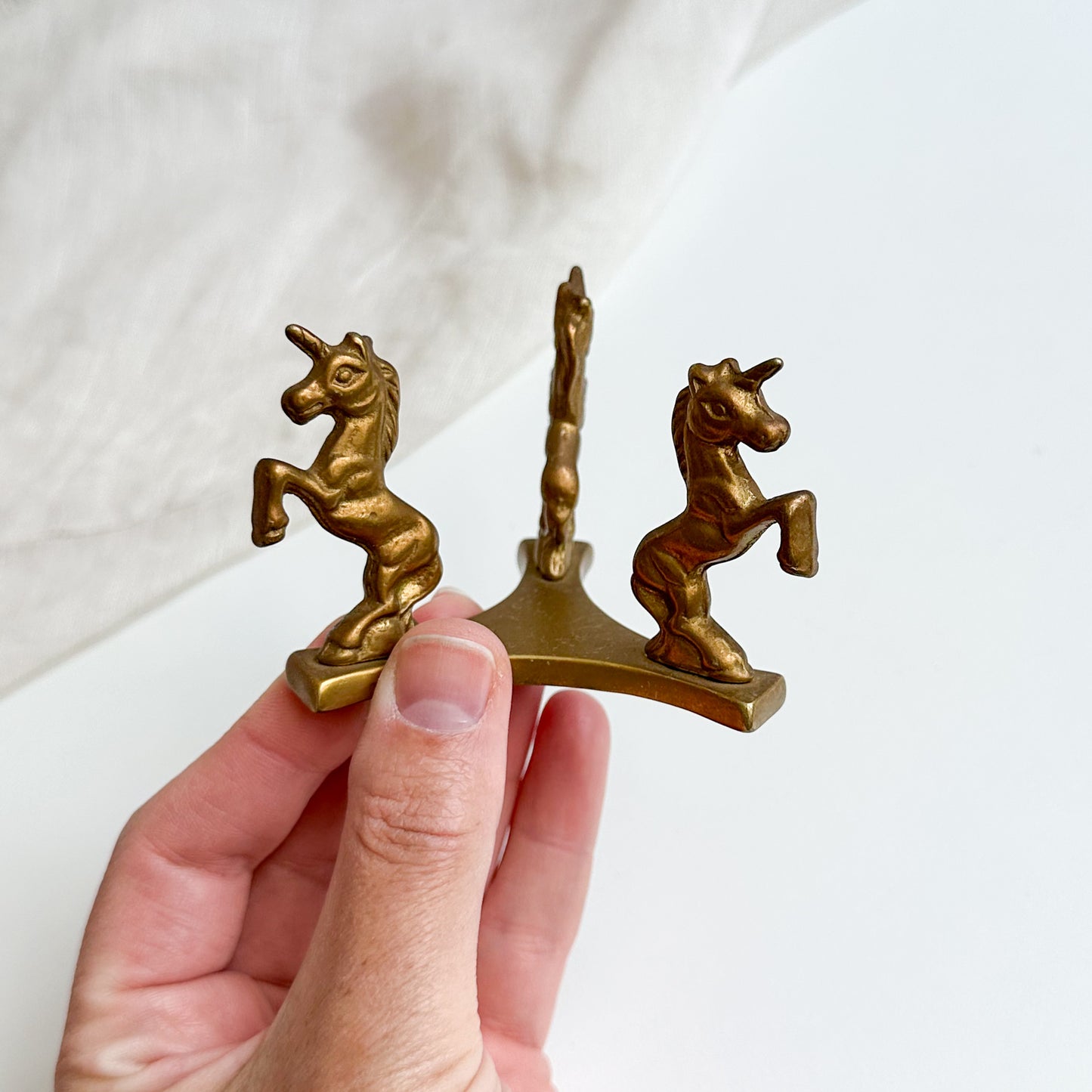 Brass Stand with Unicorns