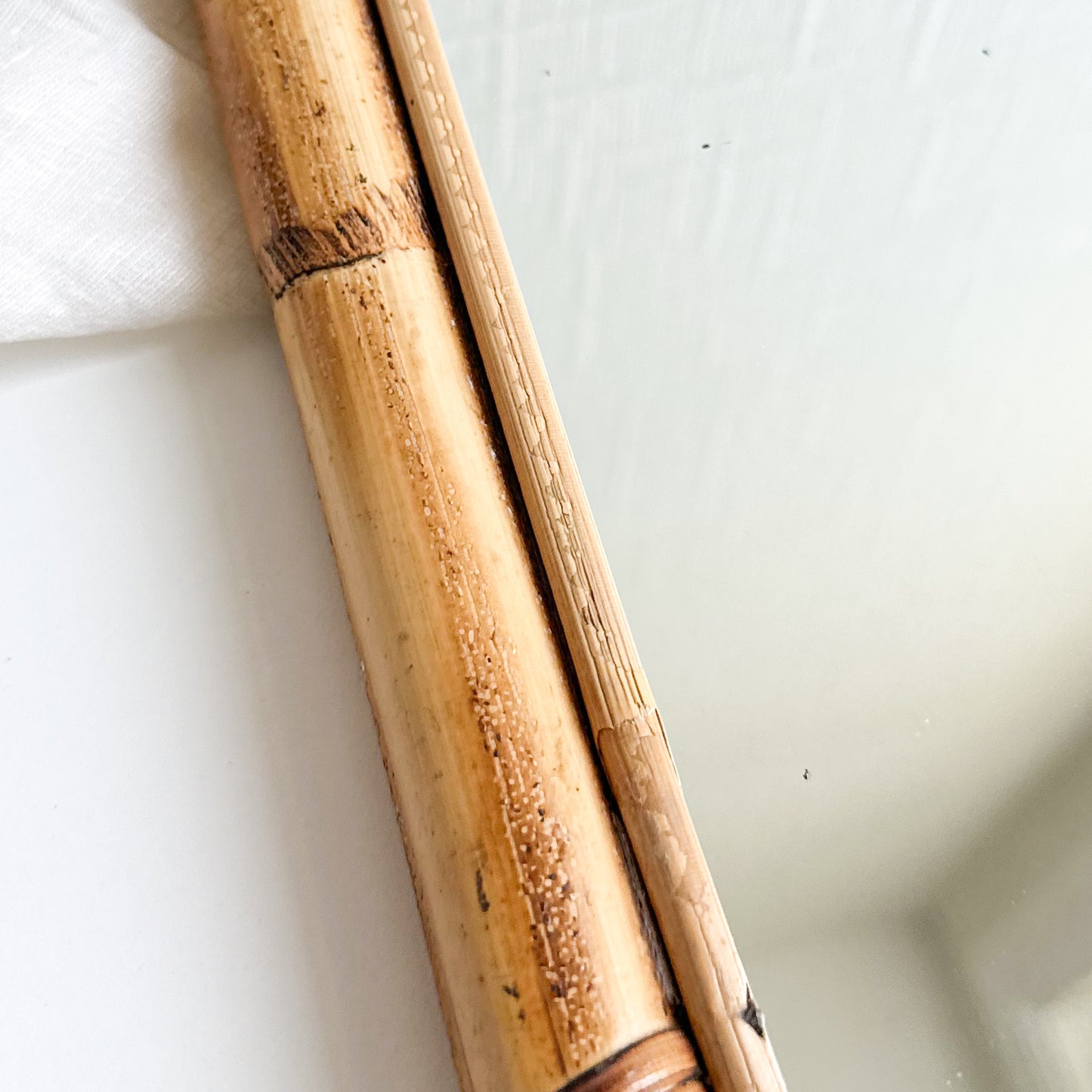 Mirror with Bamboo Frame