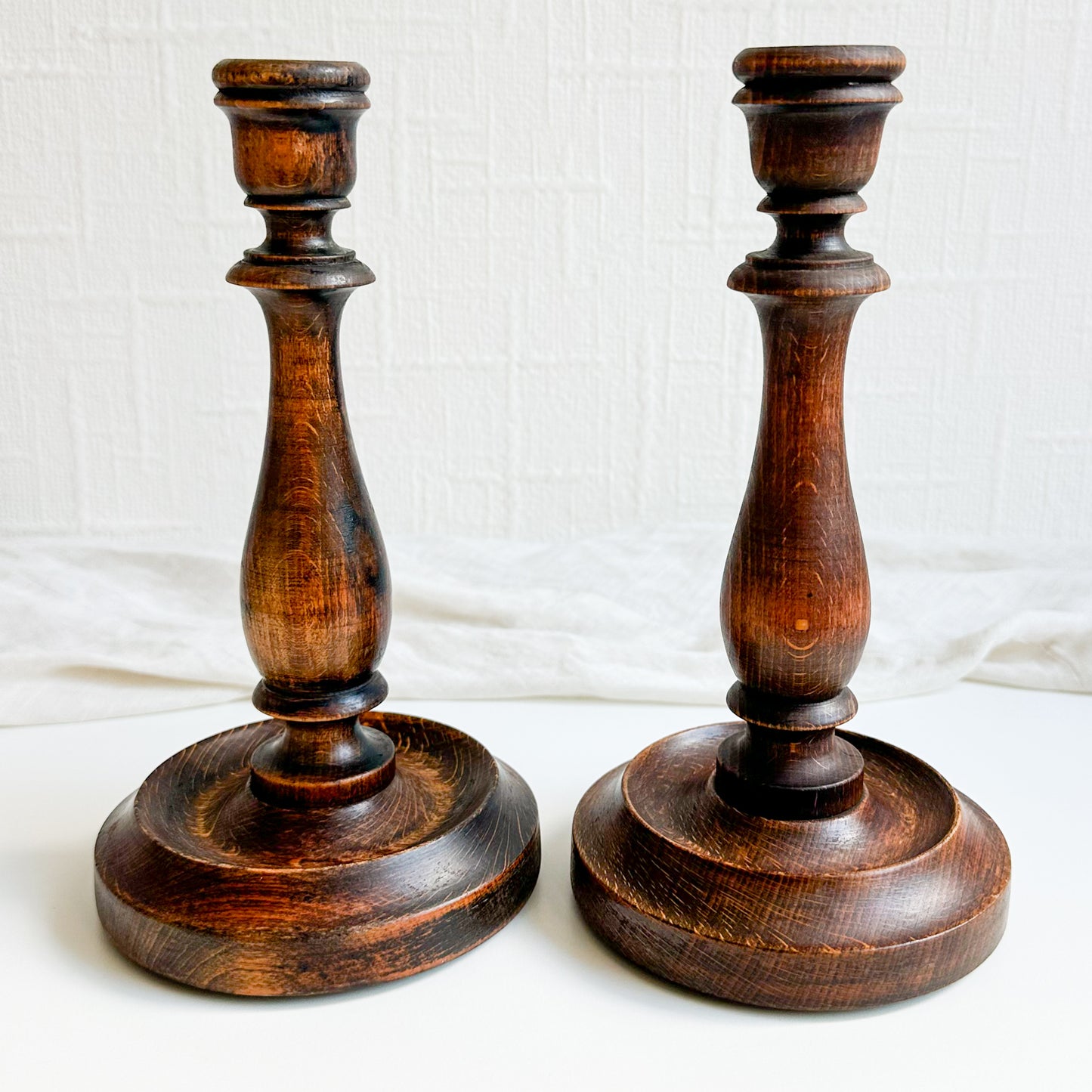 Pair of Wooden Candlesticks