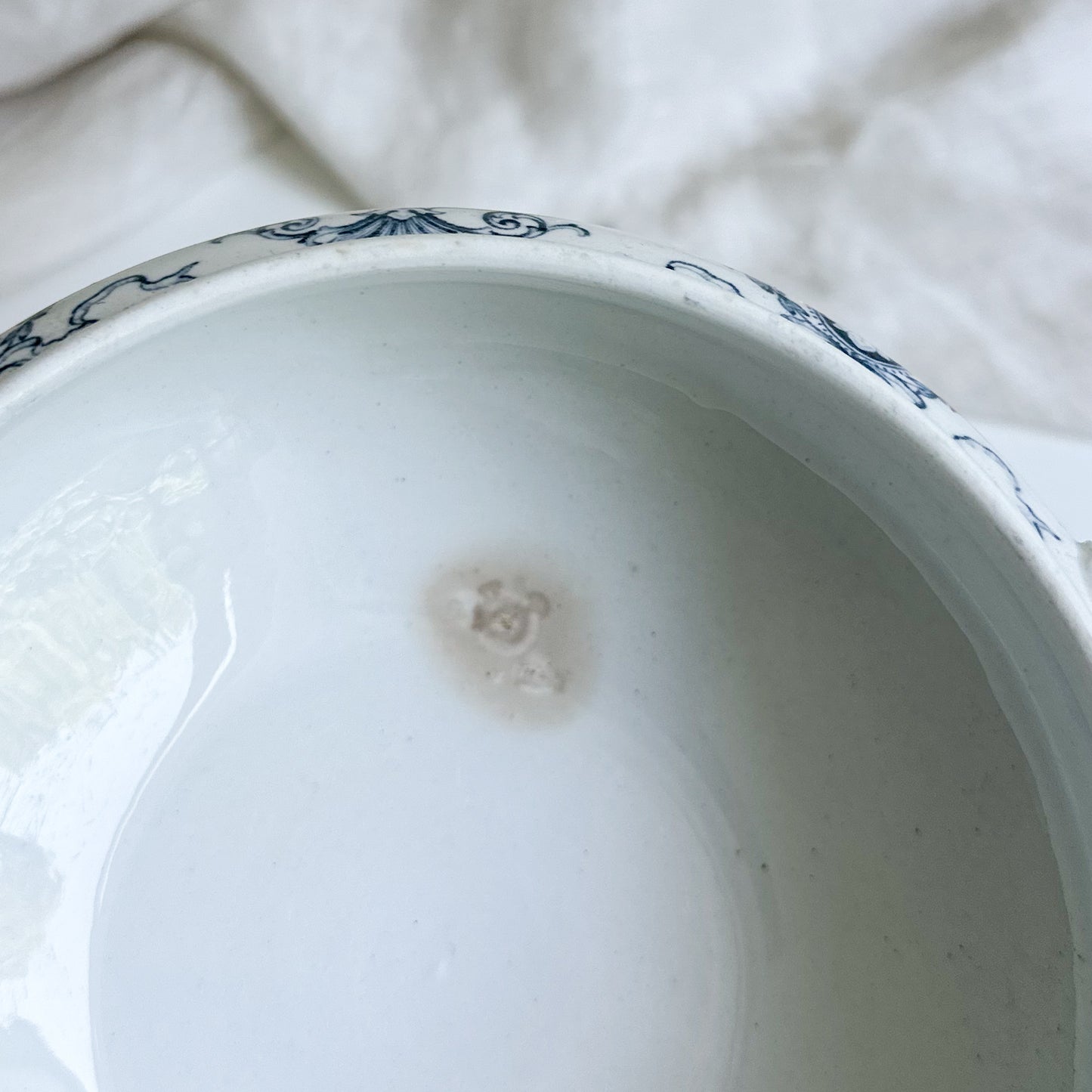Antique Small Tureen with Ladle
