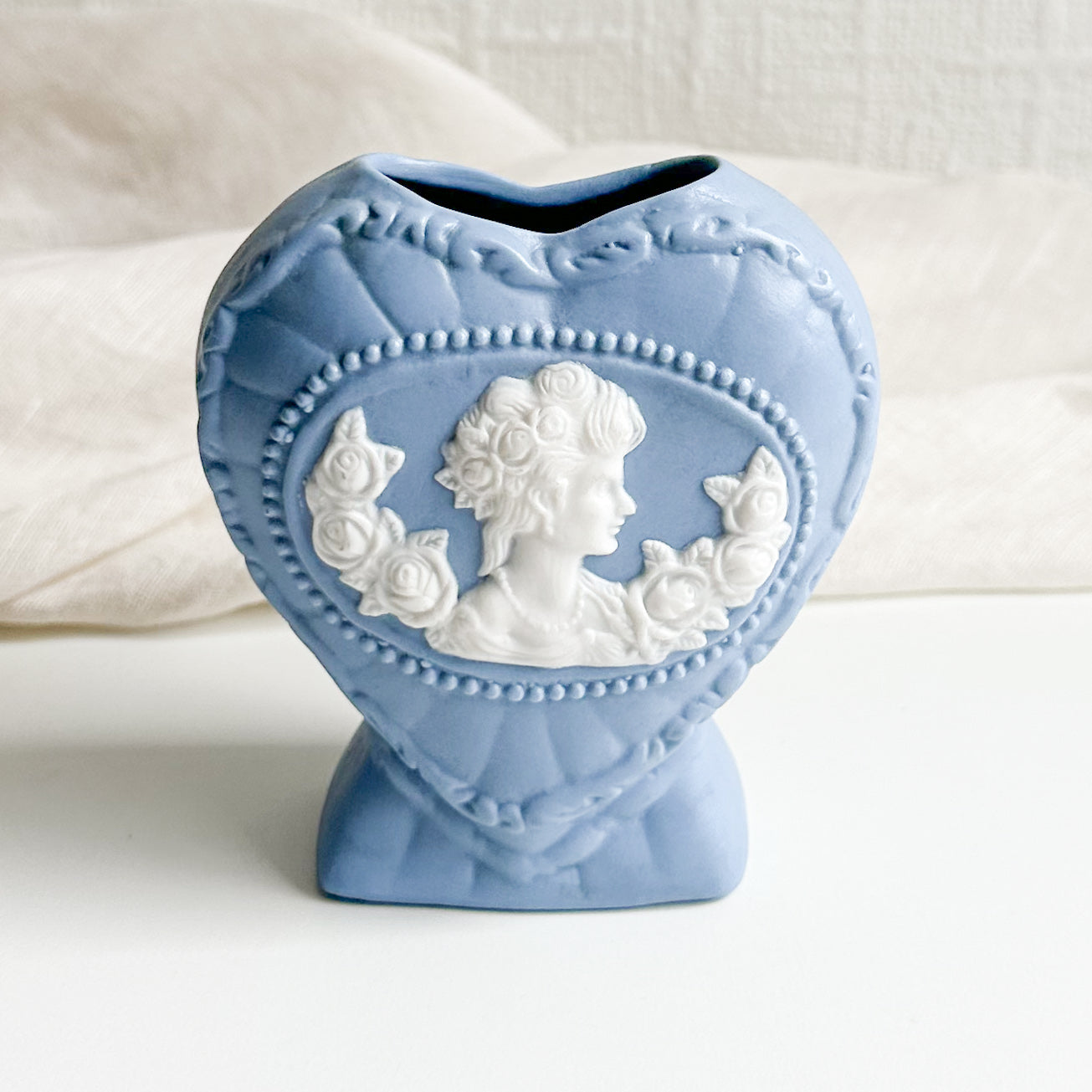 Blue Jasperware Bud Vase
