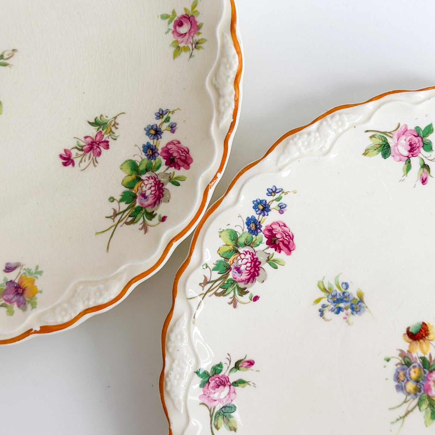 Pair of Floral Plates