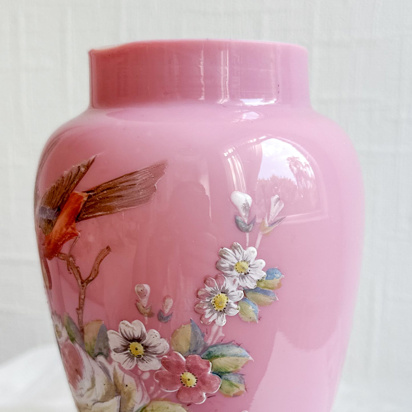Victorian Bristol Pink Opaline Vase