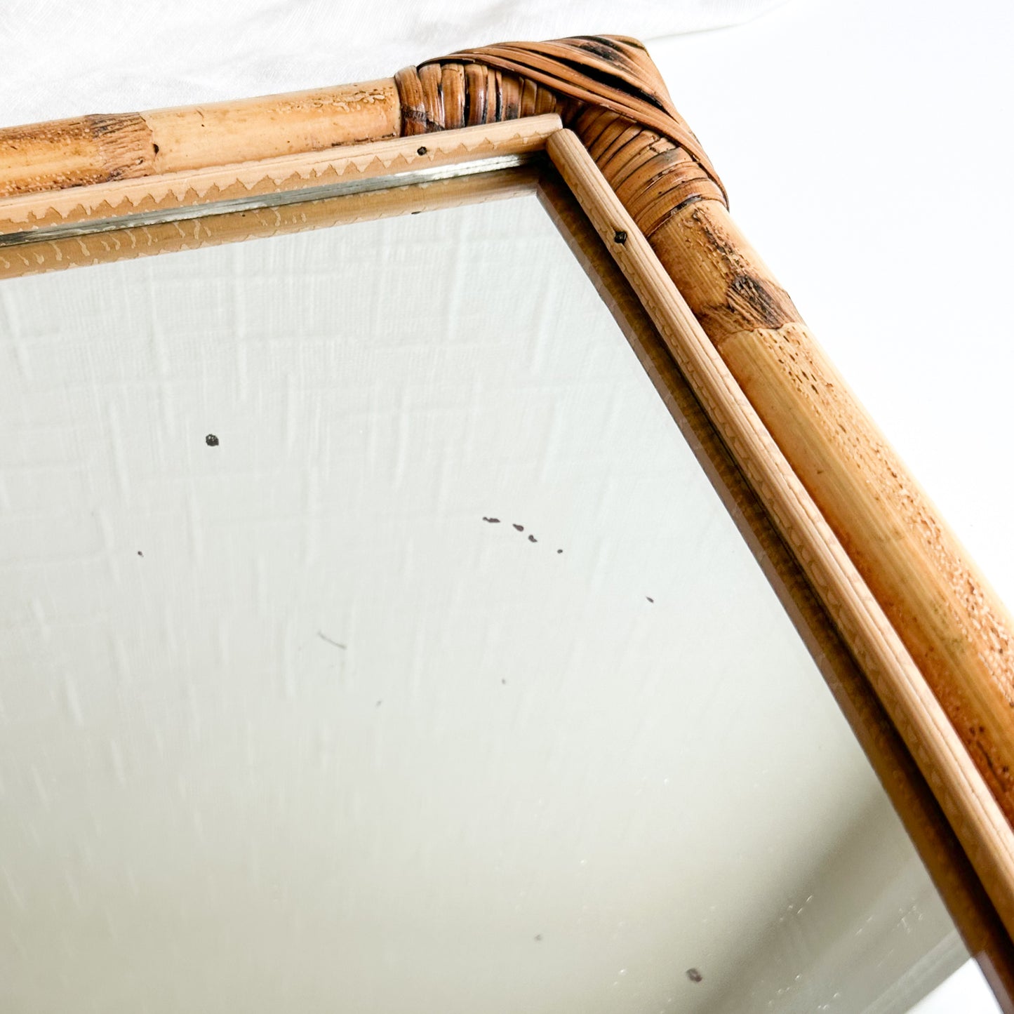 Mirror with Bamboo Frame