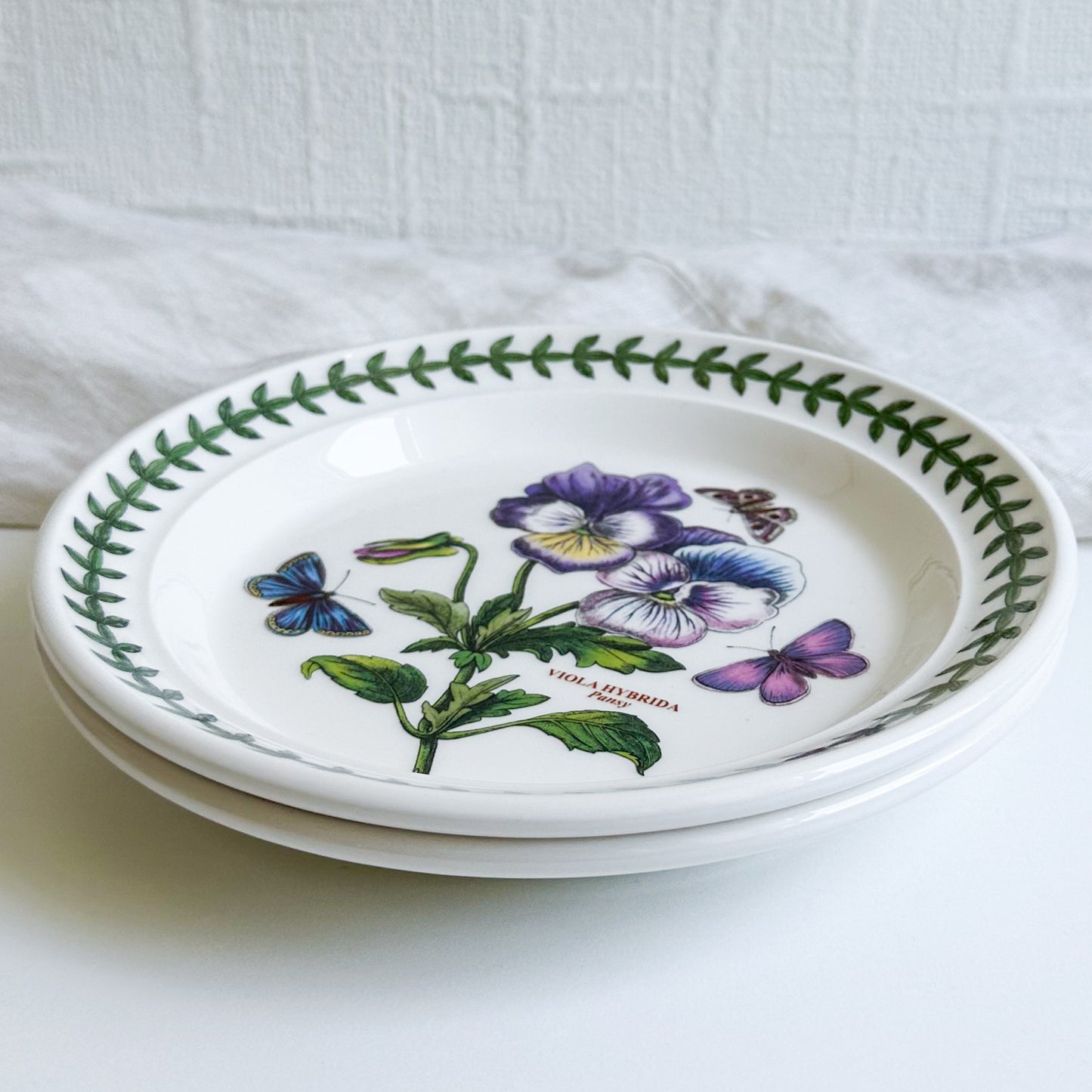 Pair of Portmeirion Pansy Plates
