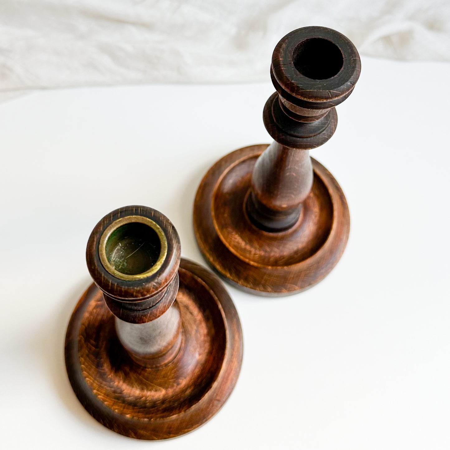 Pair of Wooden Candlesticks