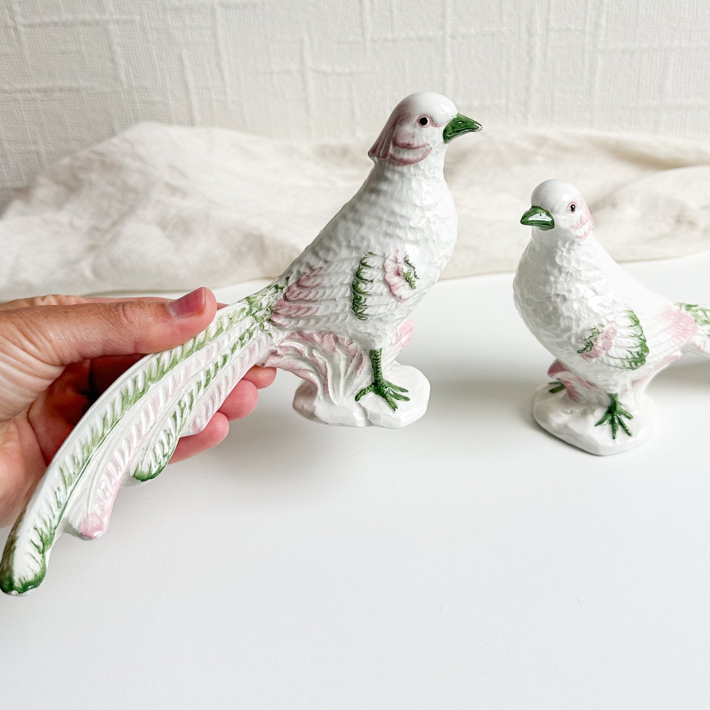 Pair of Italian Ceramic Birds