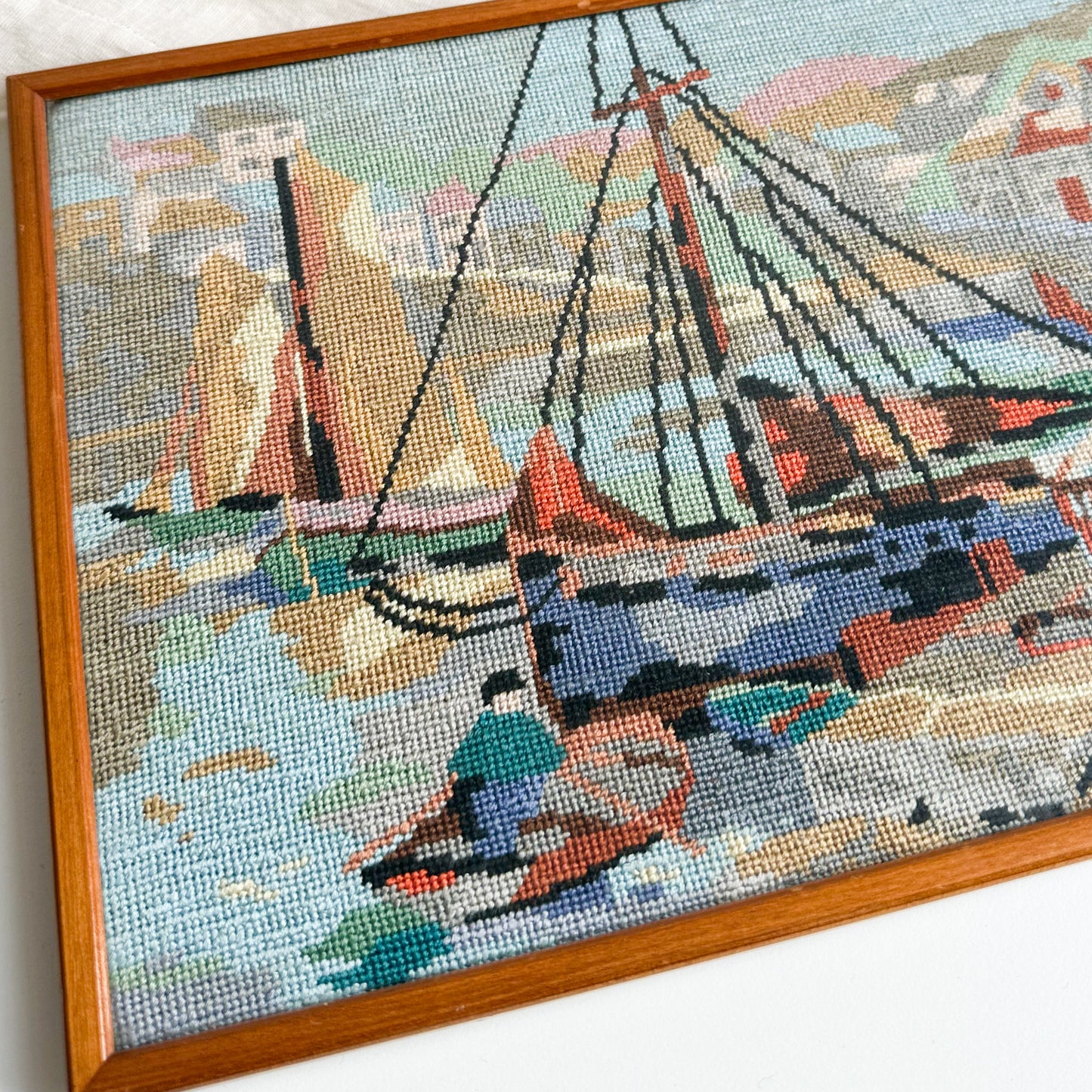 Harbour Scene Embroidery