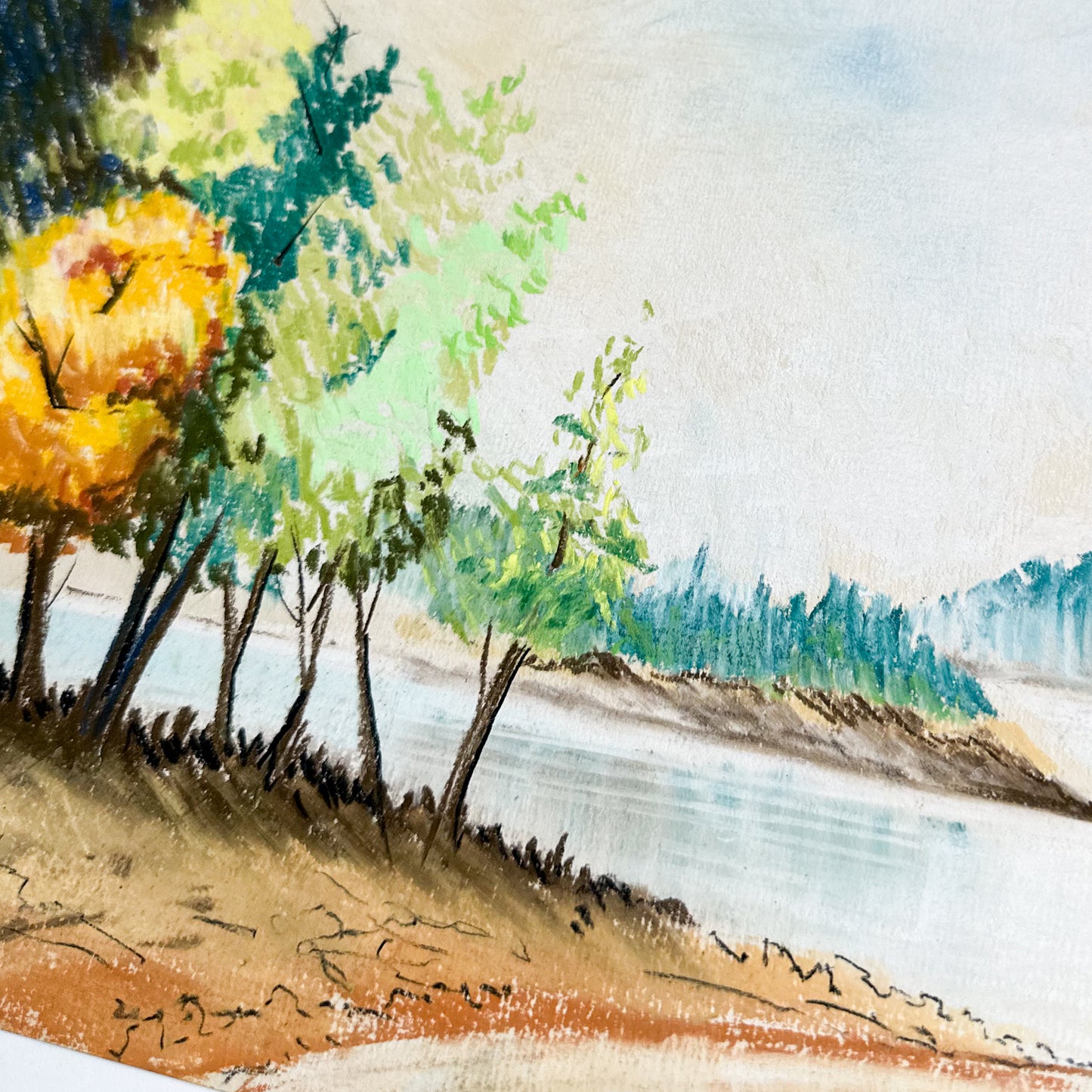 Unframed Oil Pastel - Landscape