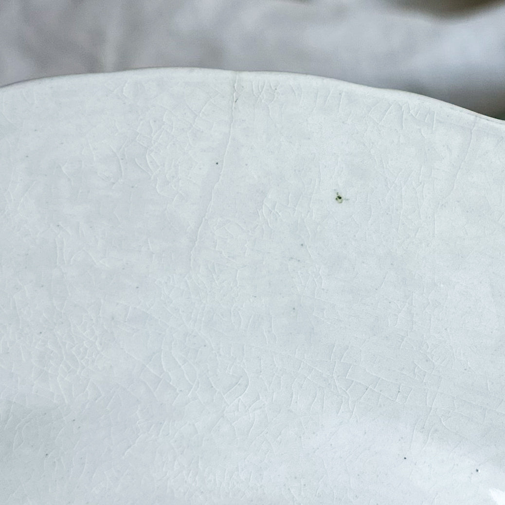 4 Green Transferware Plates