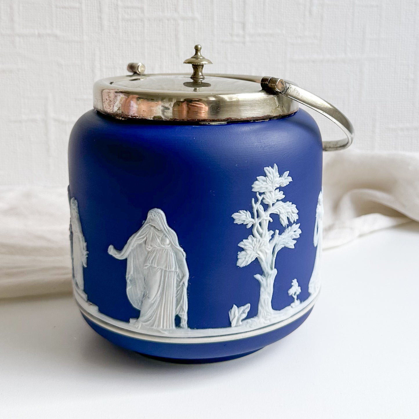 Adam’s Jasperware Biscuit Barrel