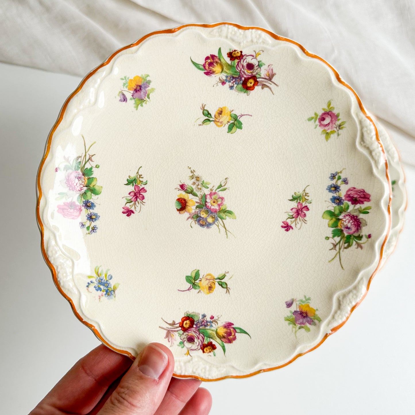 Pair of Floral Plates
