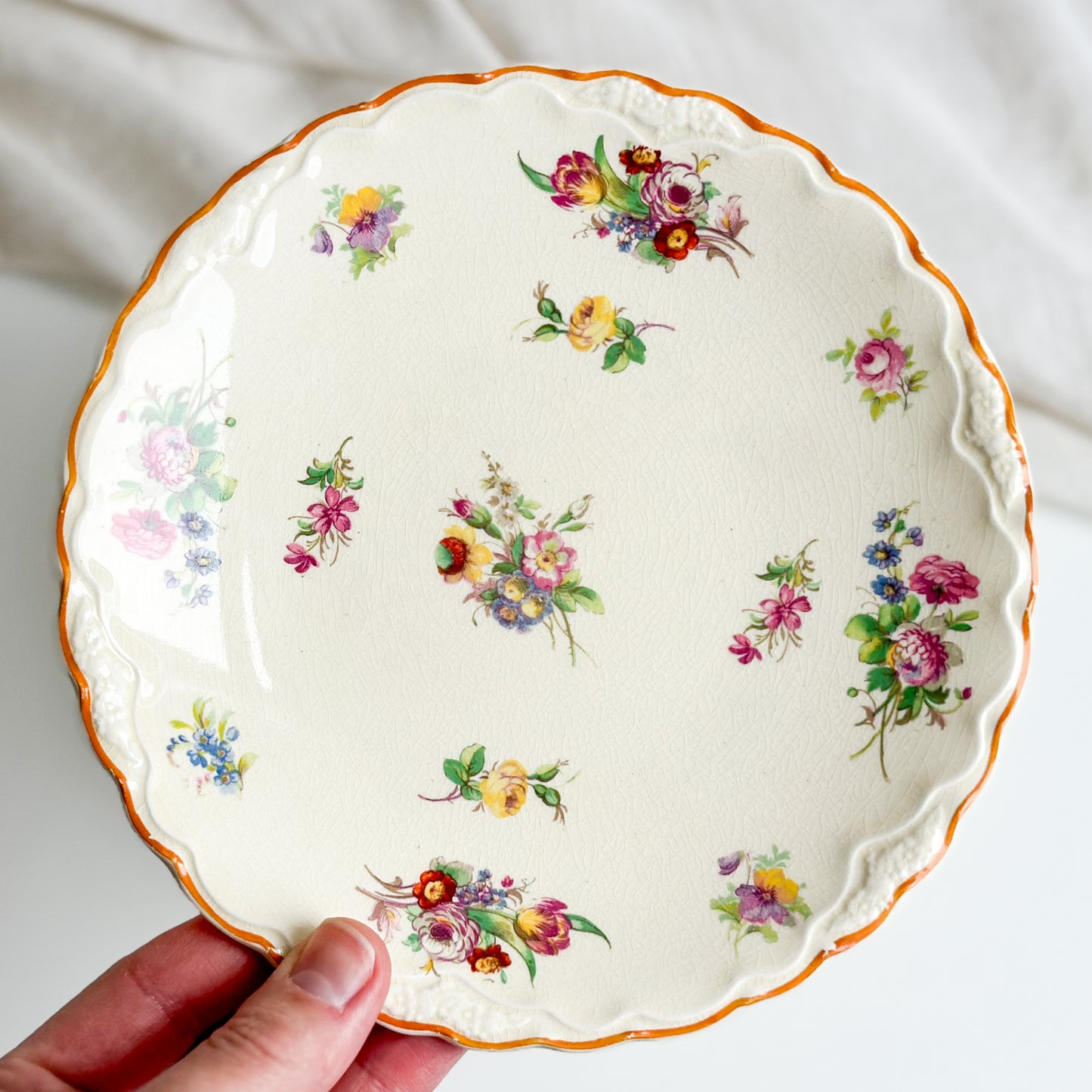 Pair of Floral Plates