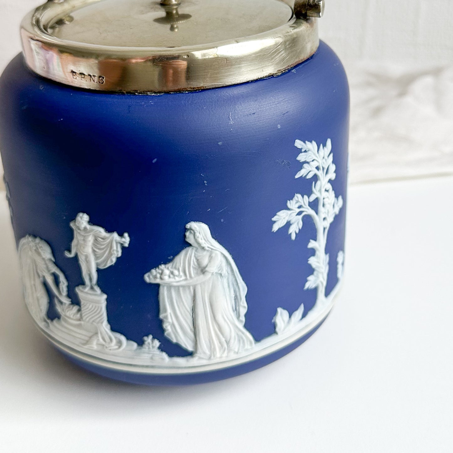 Adam’s Jasperware Biscuit Barrel