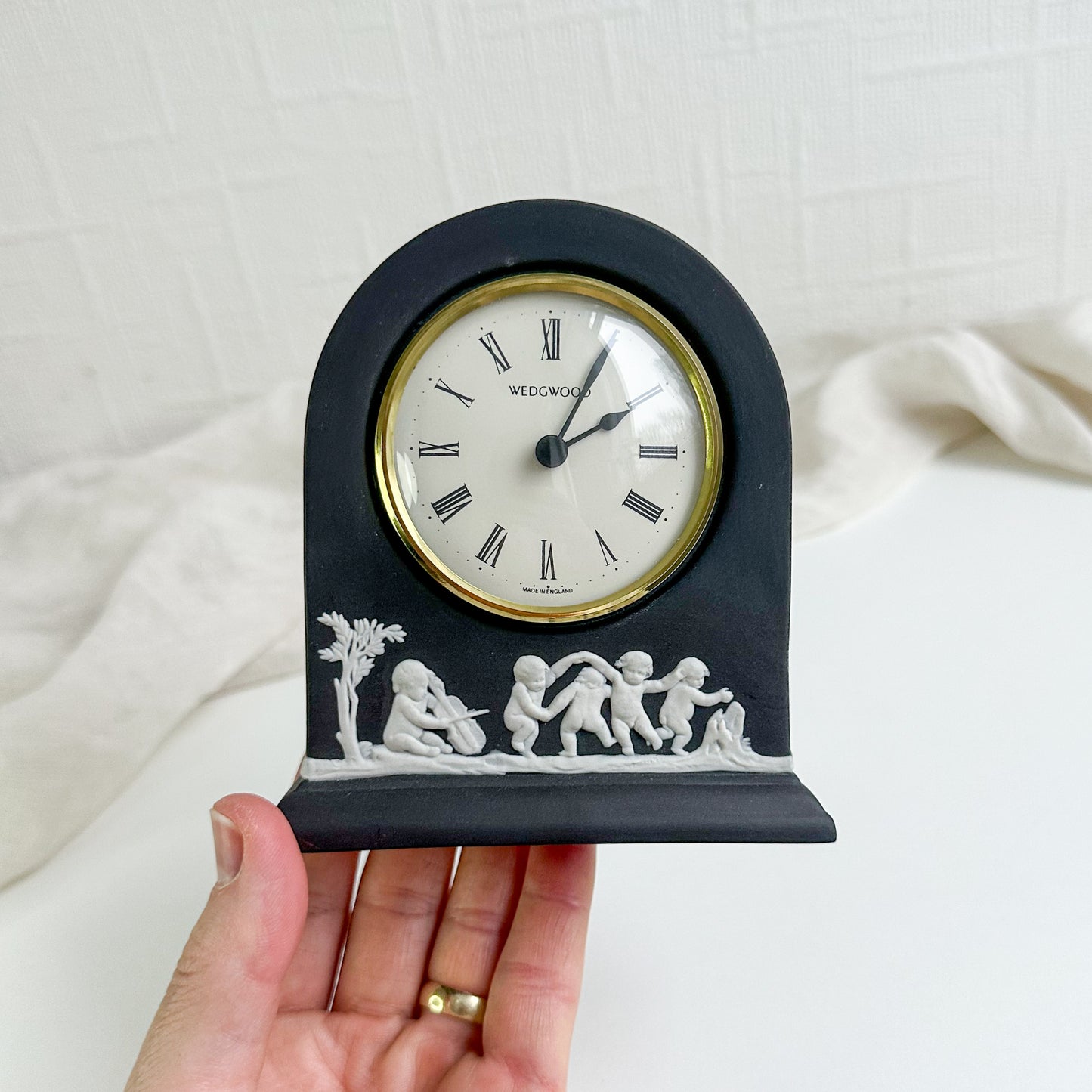 Wedgwood Black Jasperware Clock