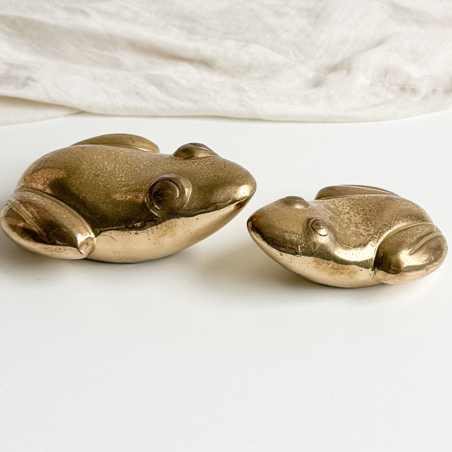 Pair of Brass Frogs