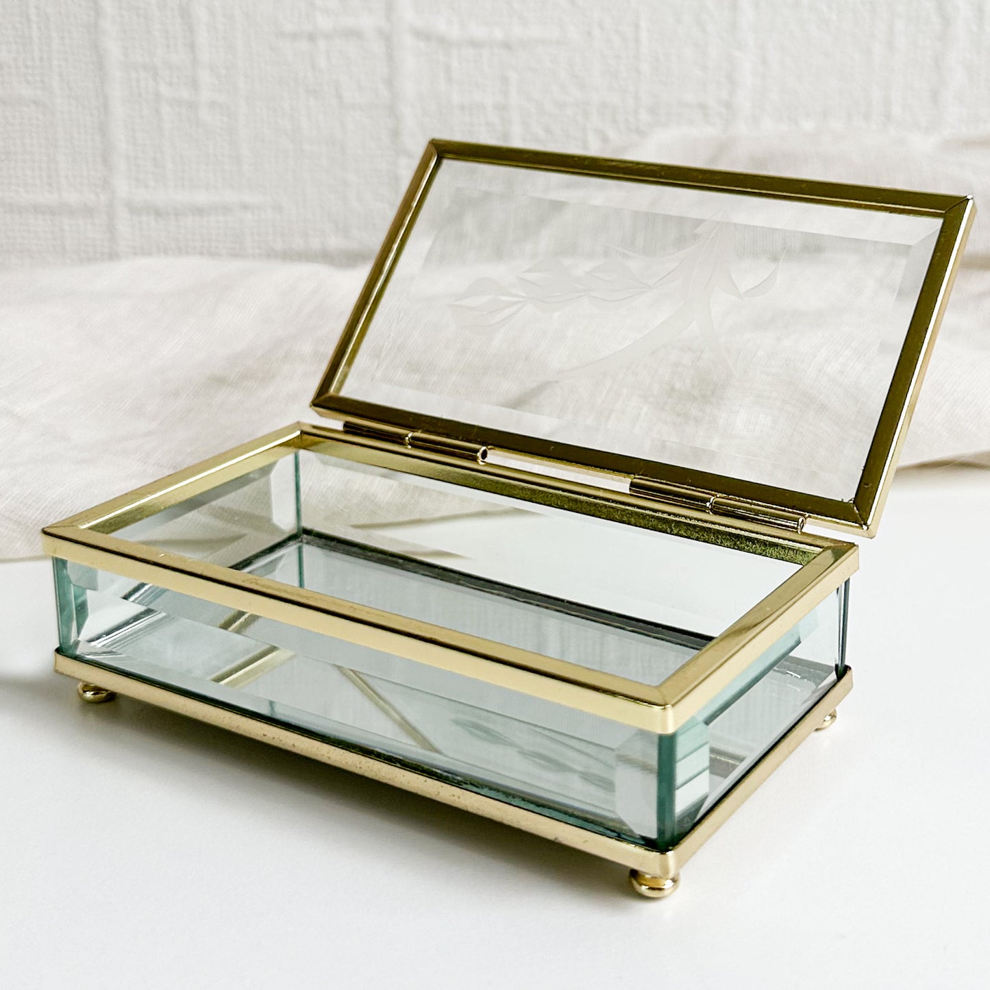 Bevelled Glass Jewellery Box