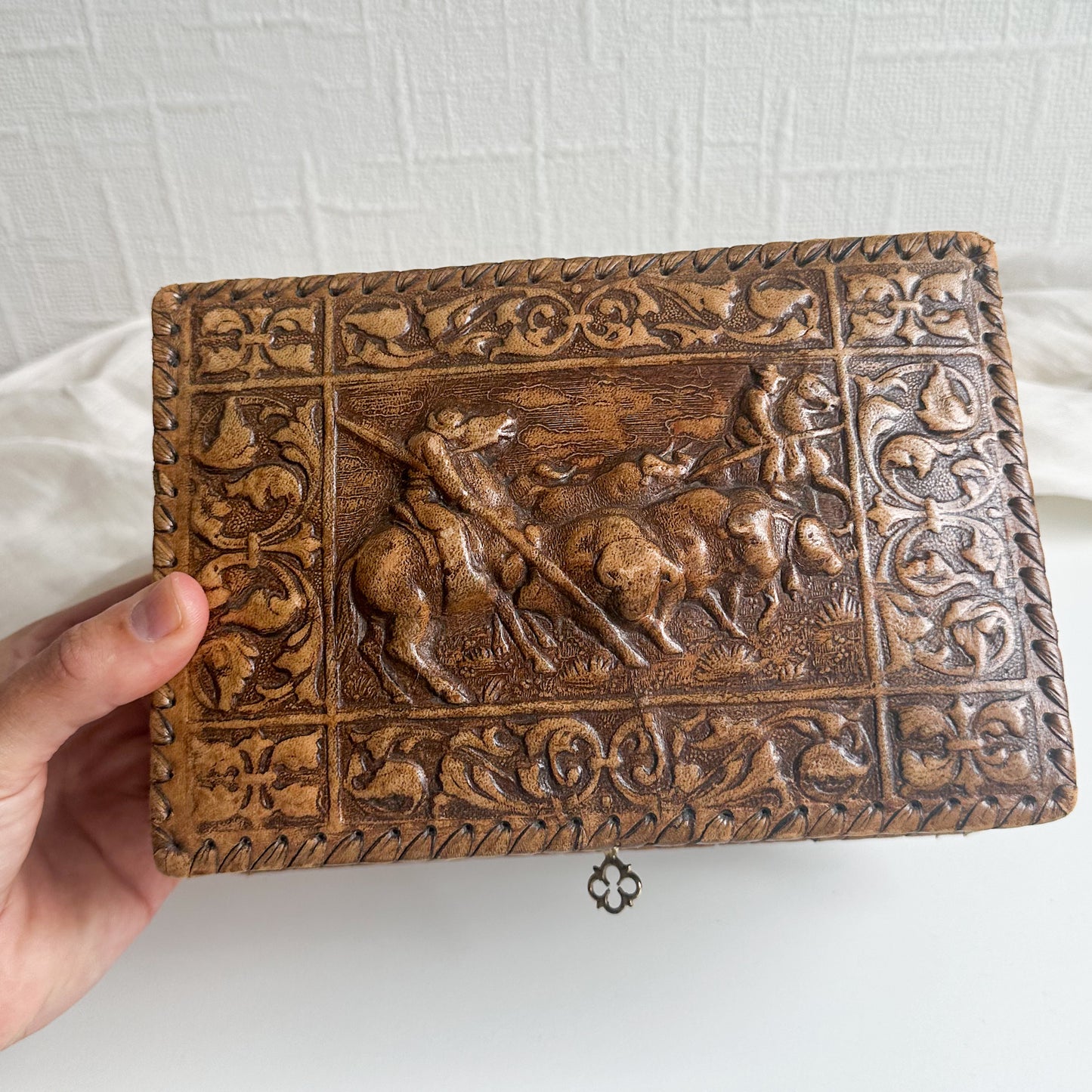 Leather Cigarette Box with Key