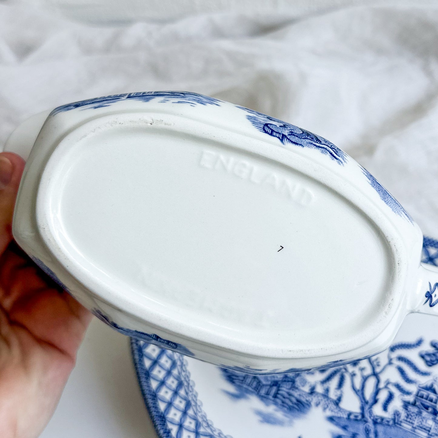 Willow Gravy Boat and Plate