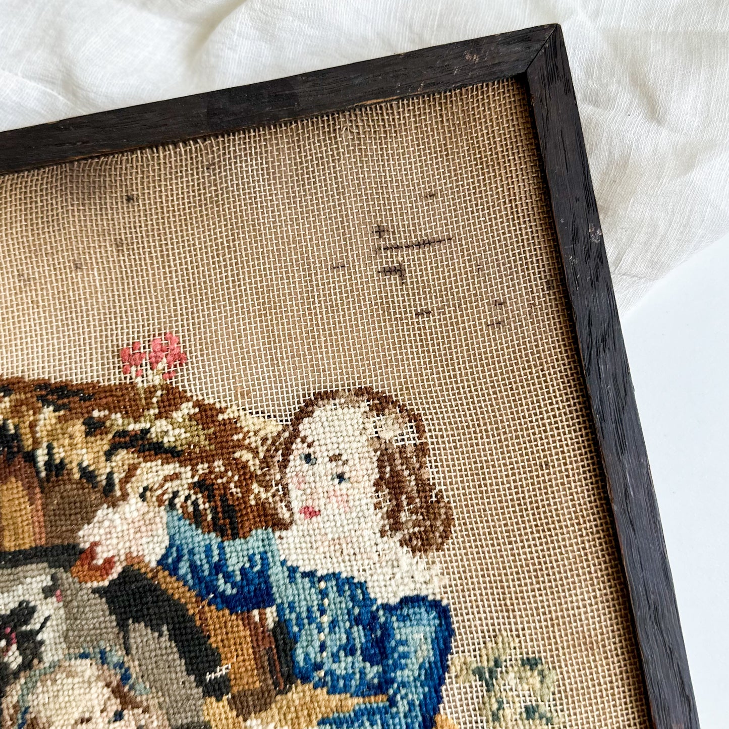 Antique Needlepoint Tapestry
