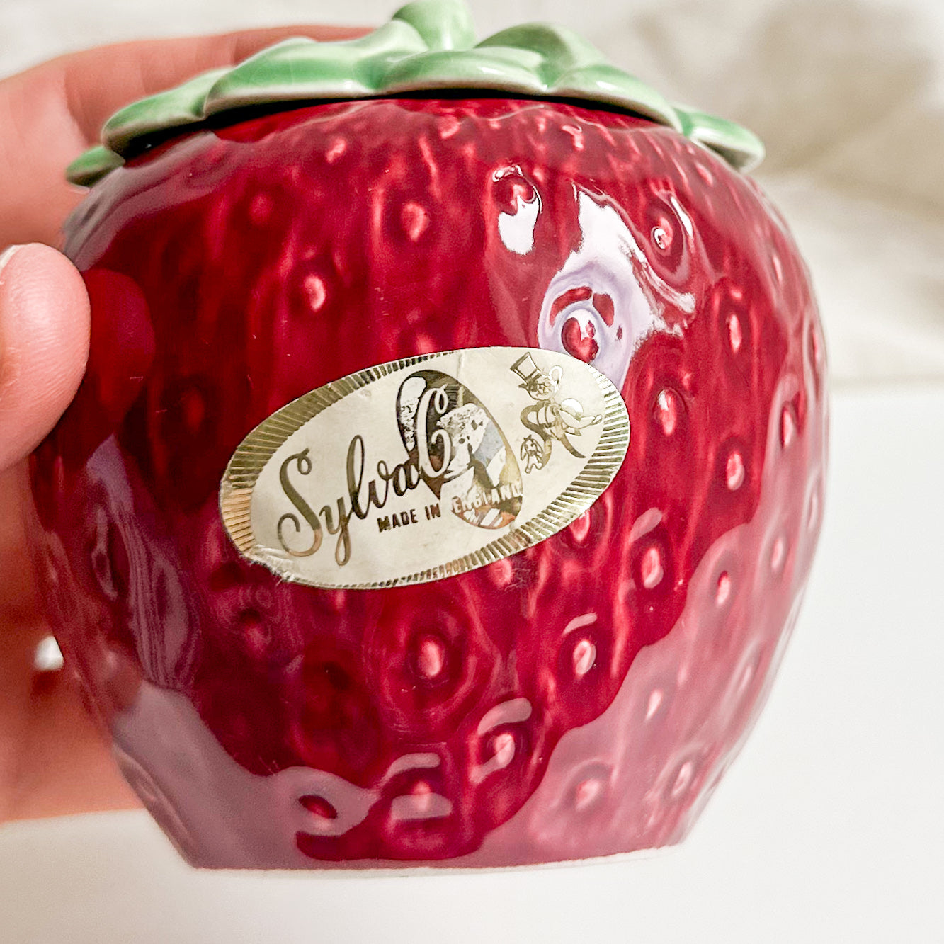 Sylvac Strawberry Jam Pot