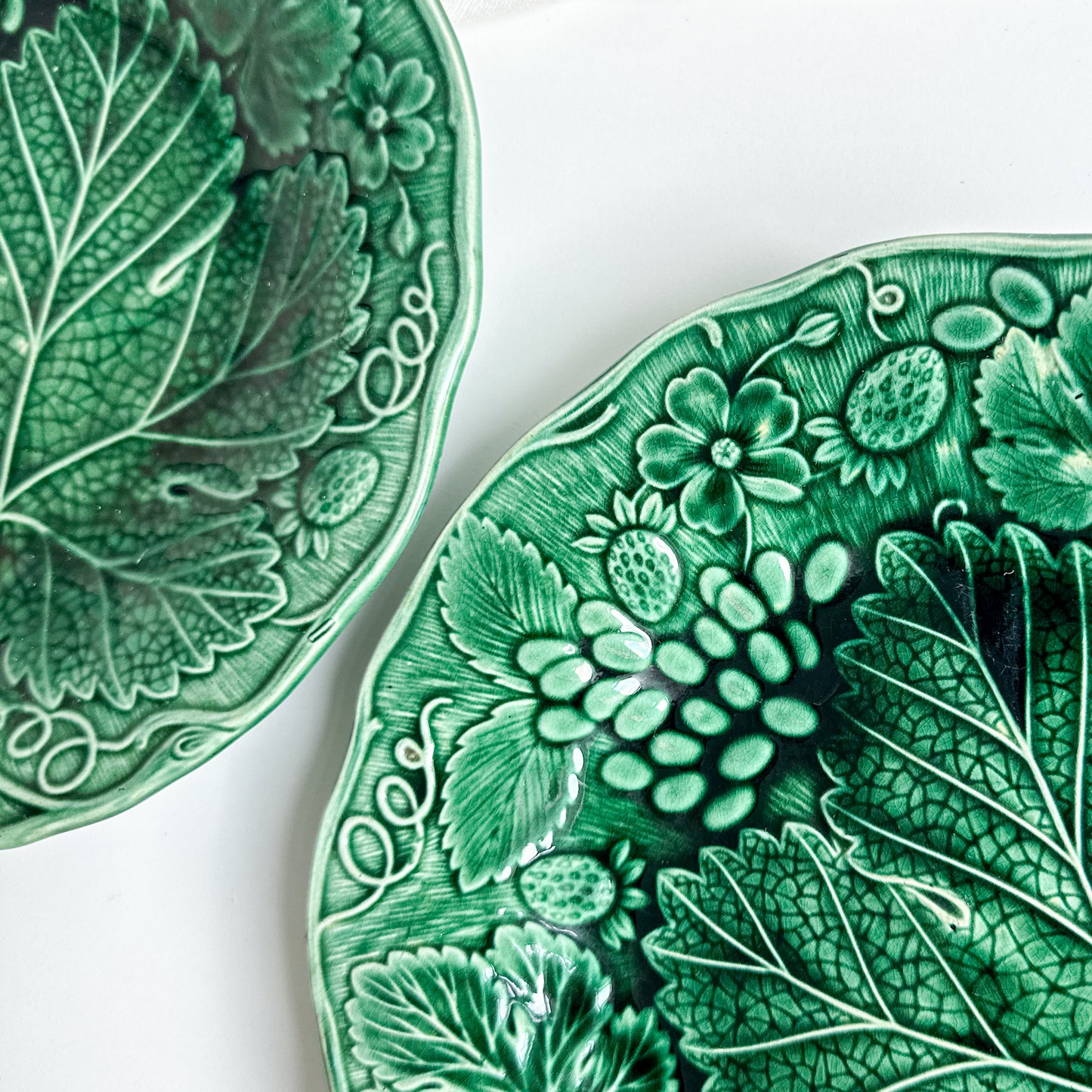 Pair of Majolica Plates