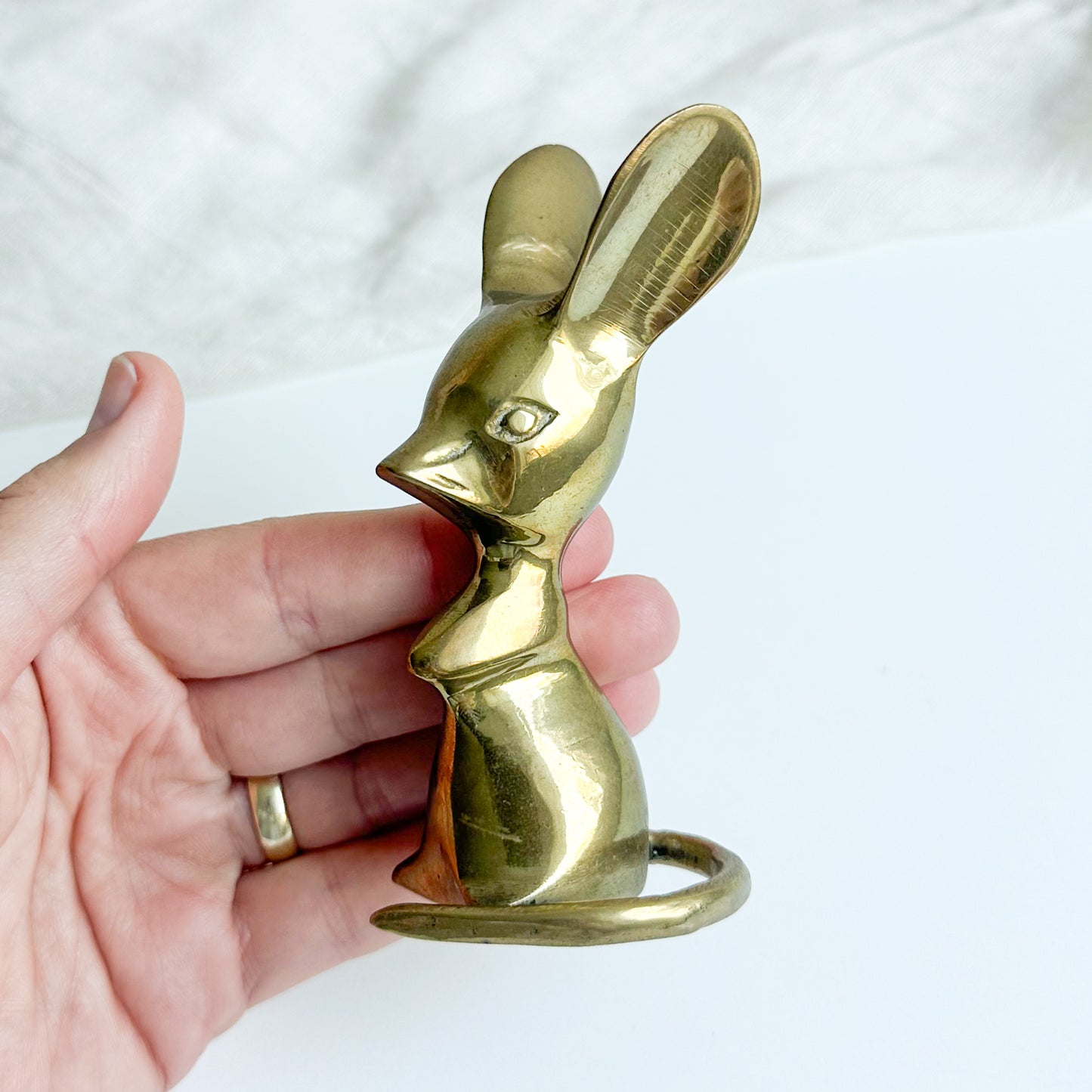Brass Mouse Figurine