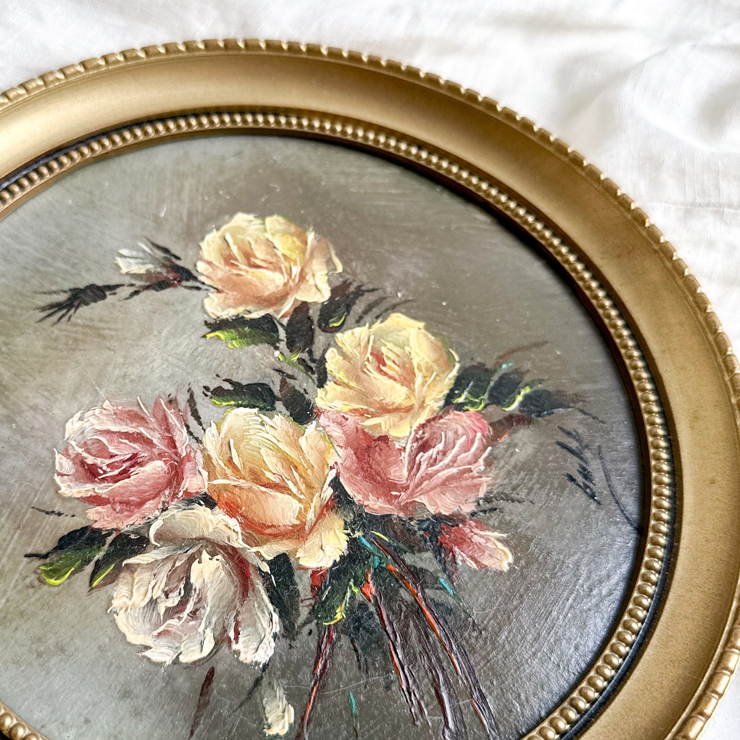 Pair of Floral Oil Paintings