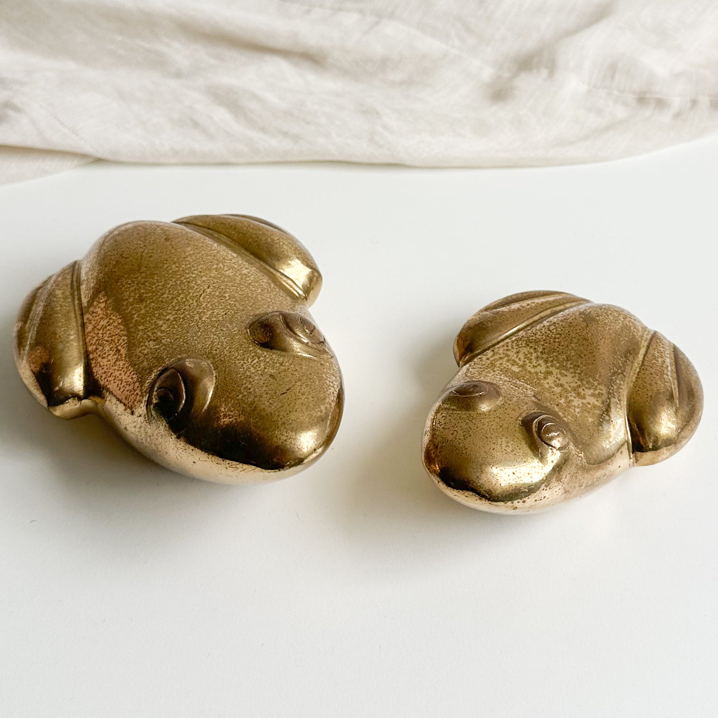 Pair of Brass Frogs