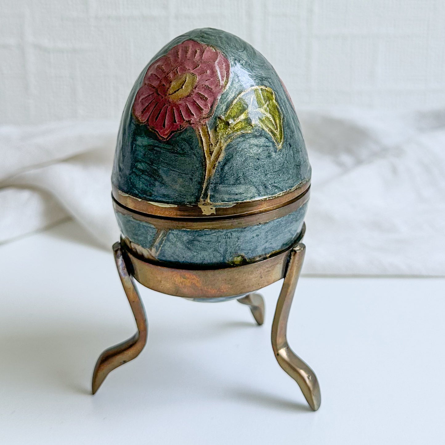 Cloisonné Egg Shaped Box
