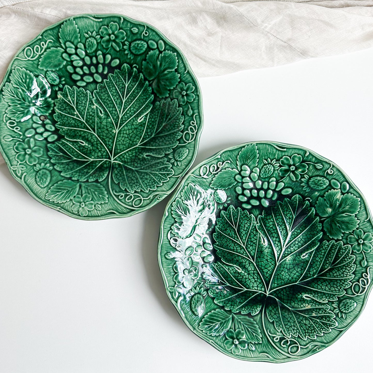 Pair of Majolica Plates