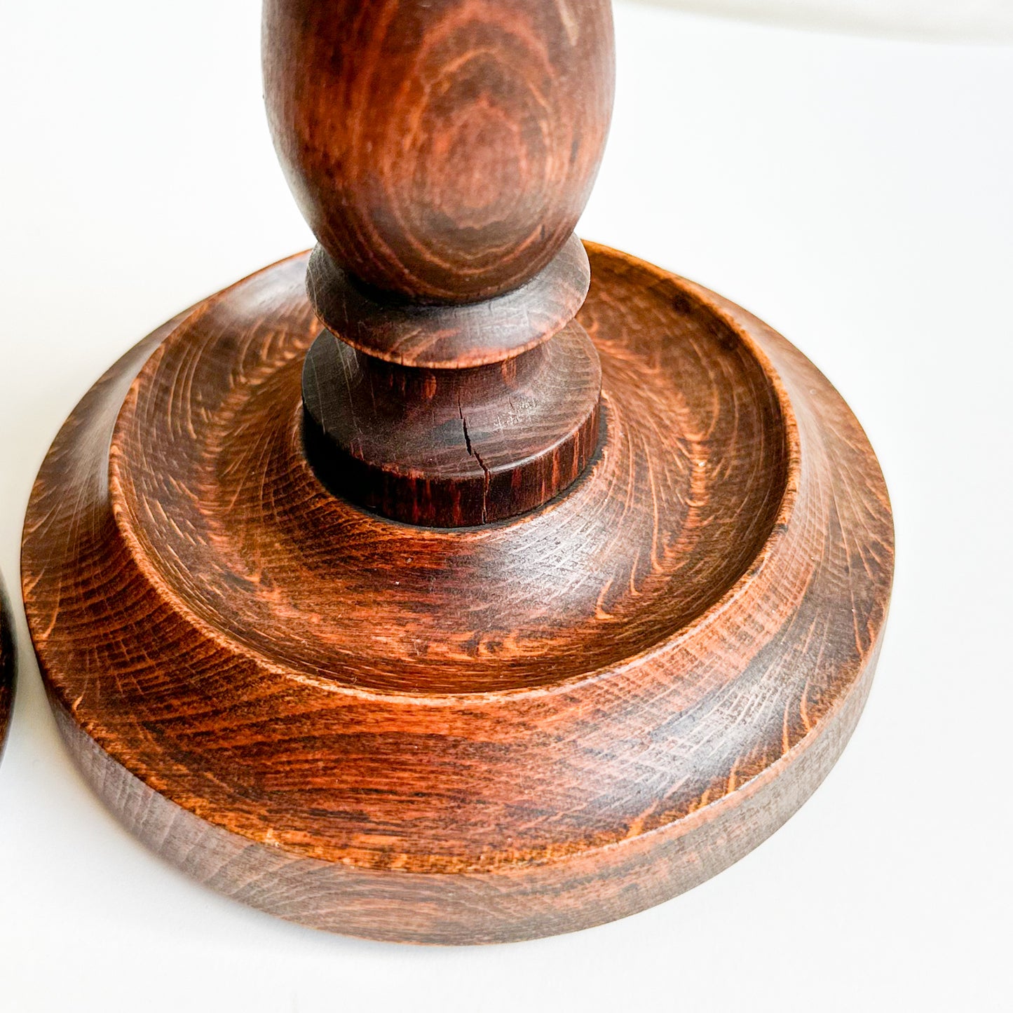 Pair of Wooden Candlesticks