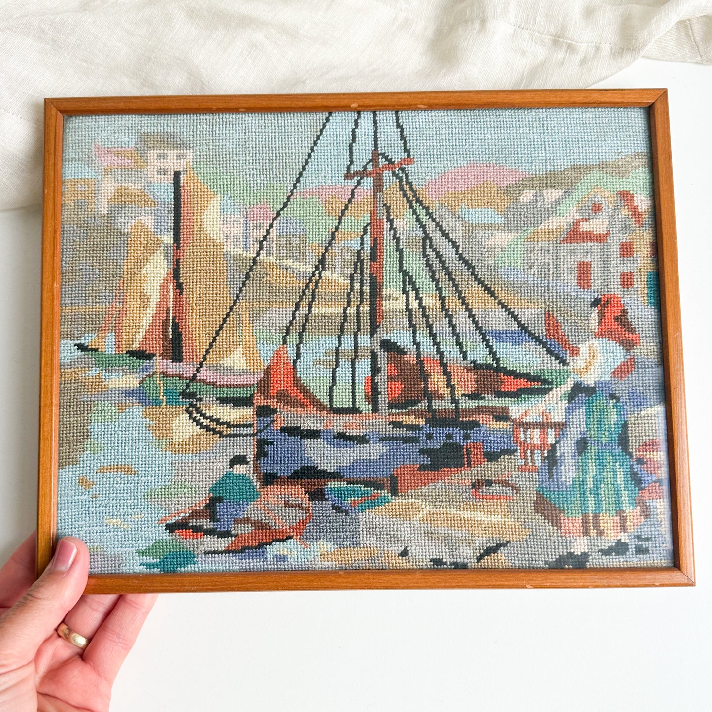 Harbour Scene Embroidery