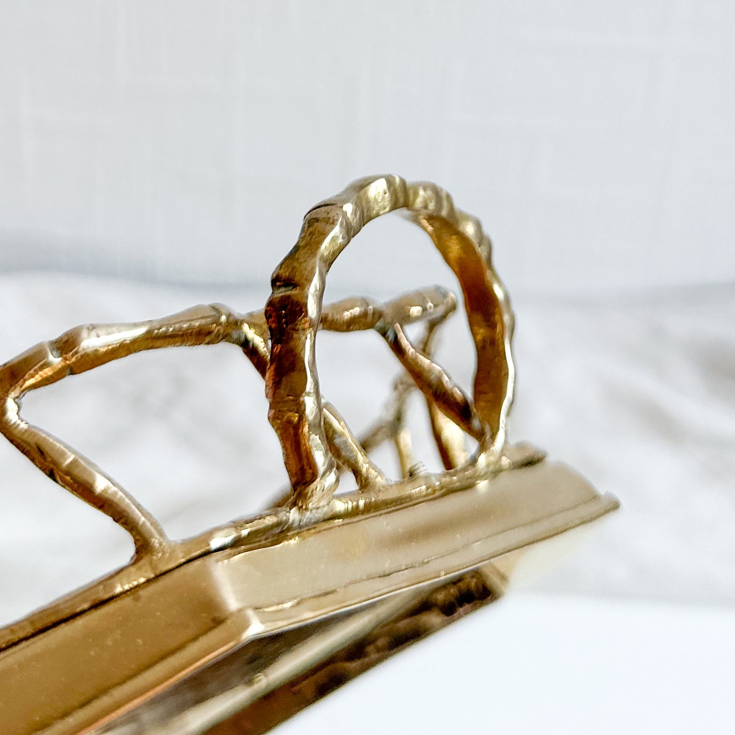 Brass Bamboo Gallery Tray