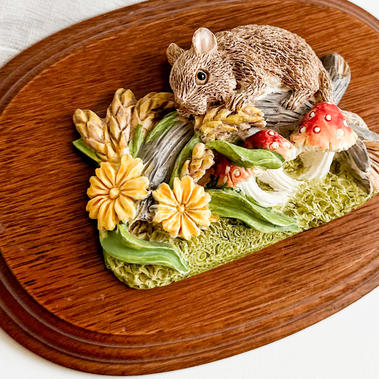 Mouse and Toadstools Wall Plaque