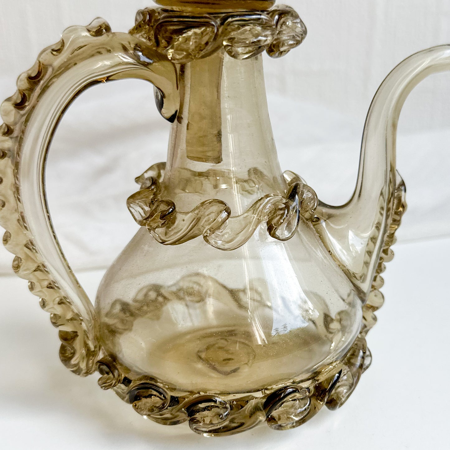 Glass Bottle with Swan Stopper