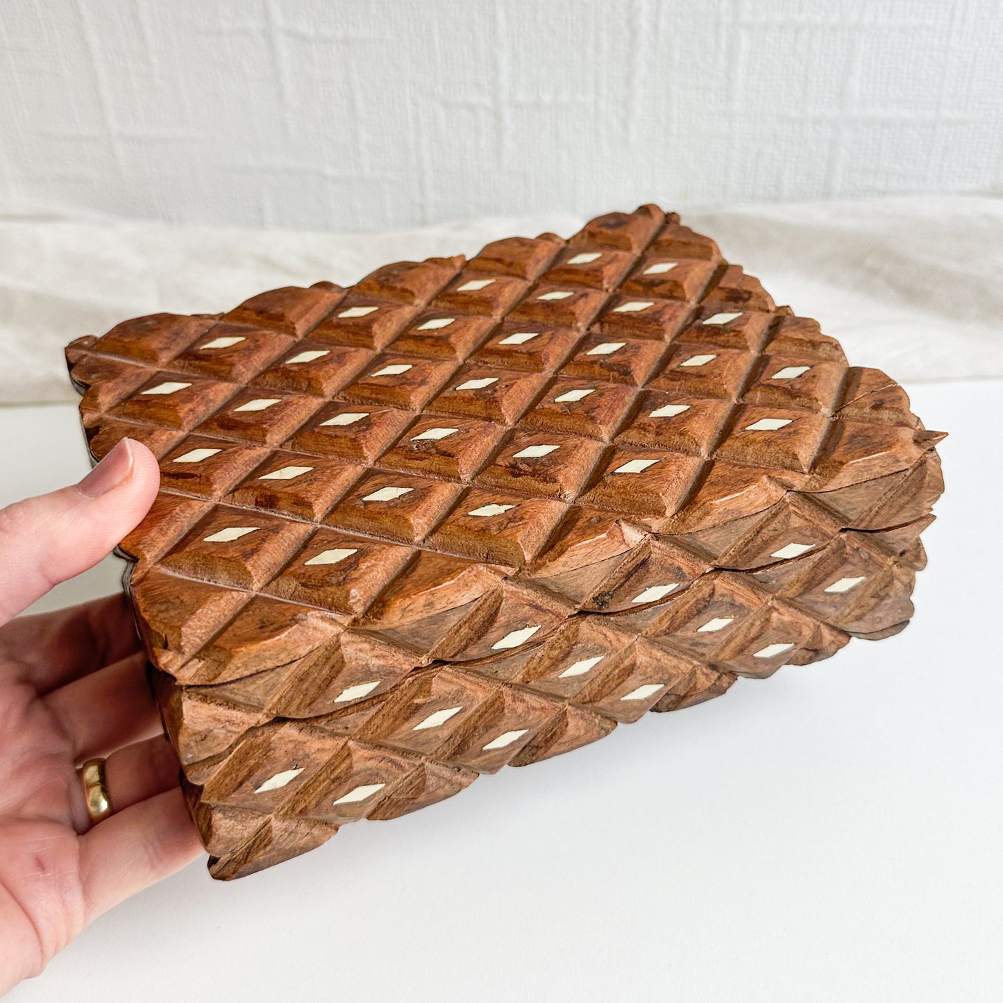 Hand Carved Inlay Box