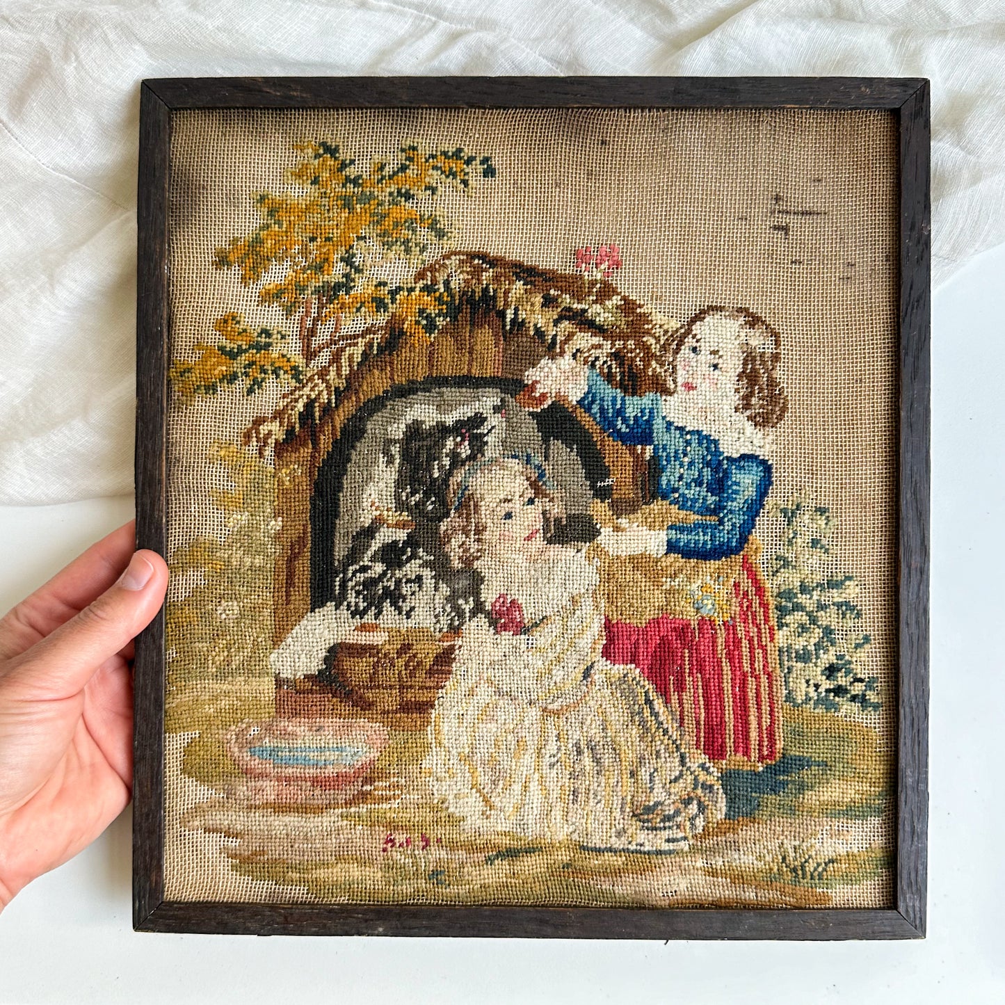 Antique Needlepoint Tapestry