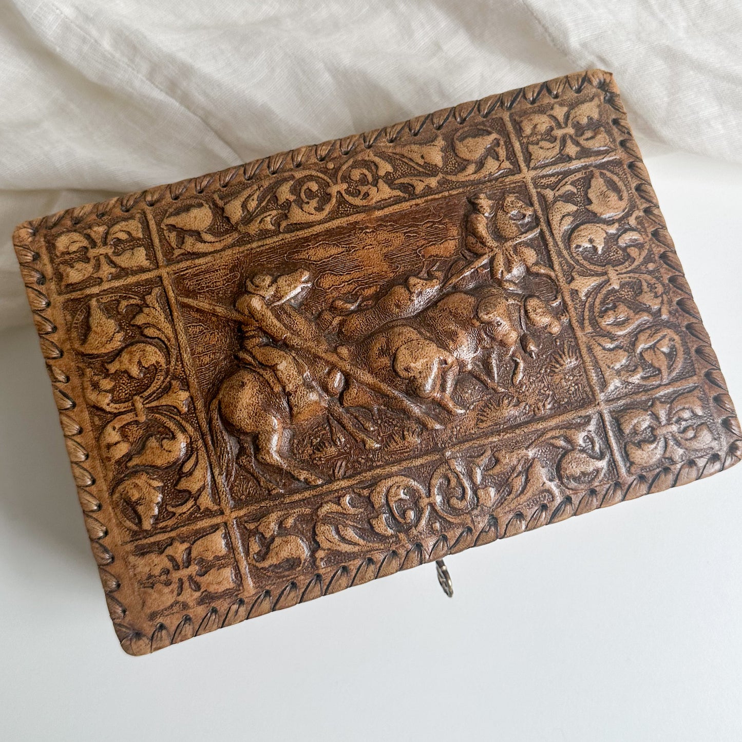 Leather Cigarette Box with Key